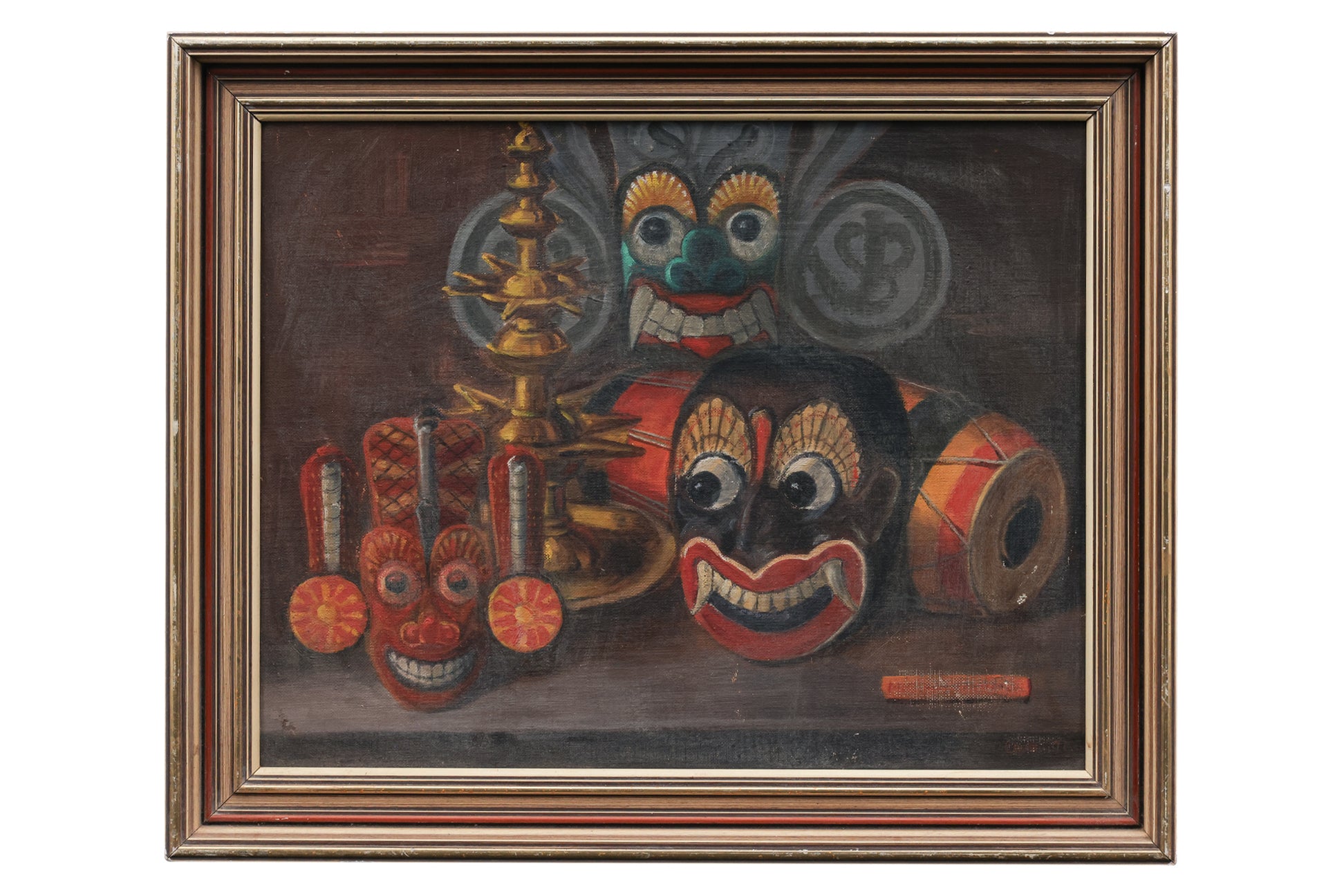 UNATTRIBUTED (20TH CENTURY) - STILL LIFE OF MASKS