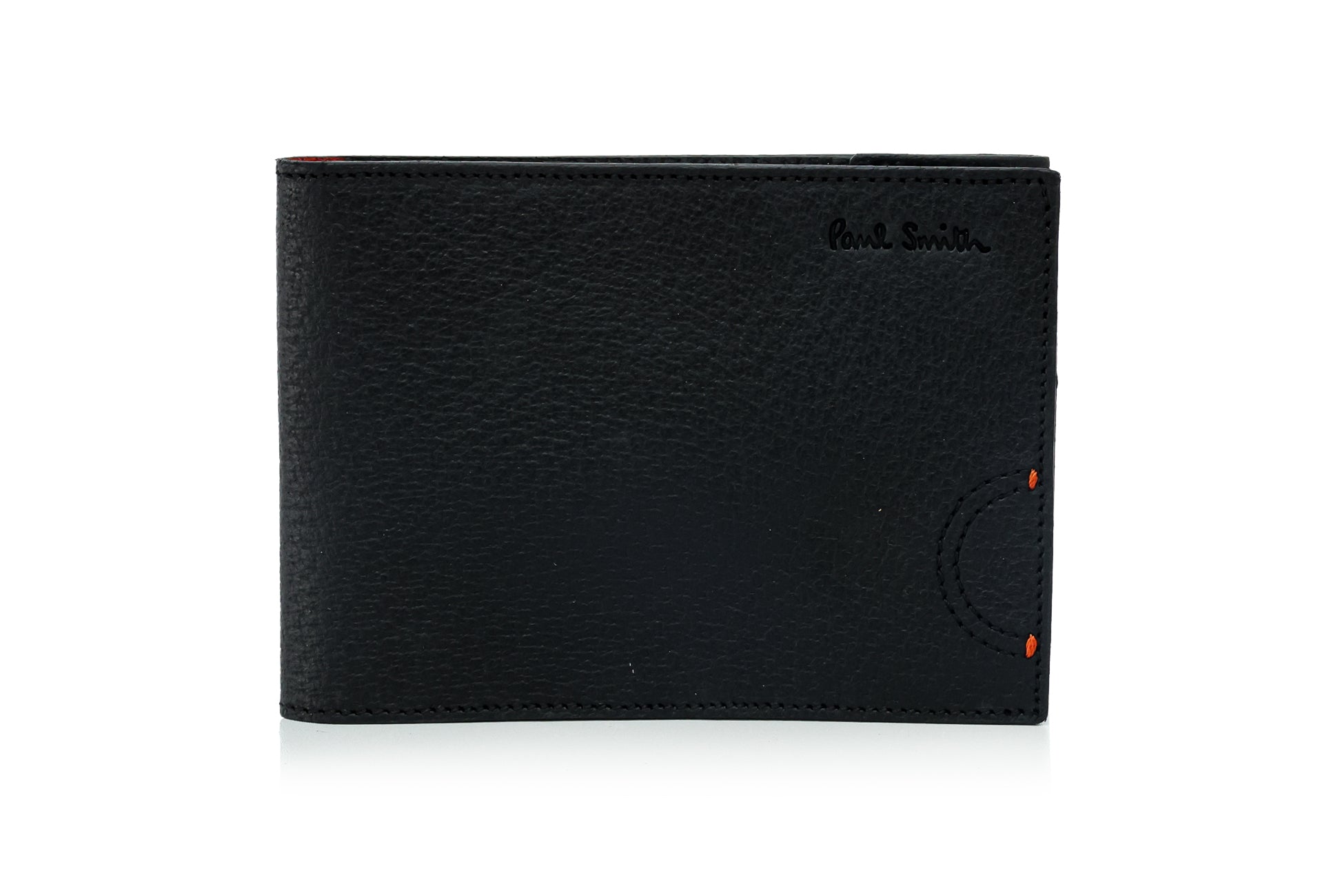 PAUL SMITH - A BLACK LEATHER BIFOLD WALLET