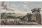 FIVE ENGRAVINGS OF HAWAII AND TAHITI, ...CAPTAIN COOK'S... VOYAGES, GEORGE W ANDERSON, 1784-1786