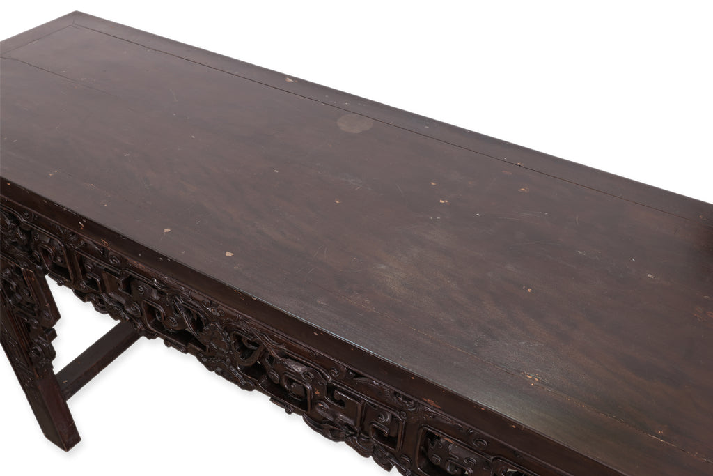A LARGE PERANAKAN CARVED ALTAR TABLE