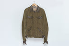 ROBERTO CAVALLI - A MEN'S KHAKI AND LAMBSKIN JACKET