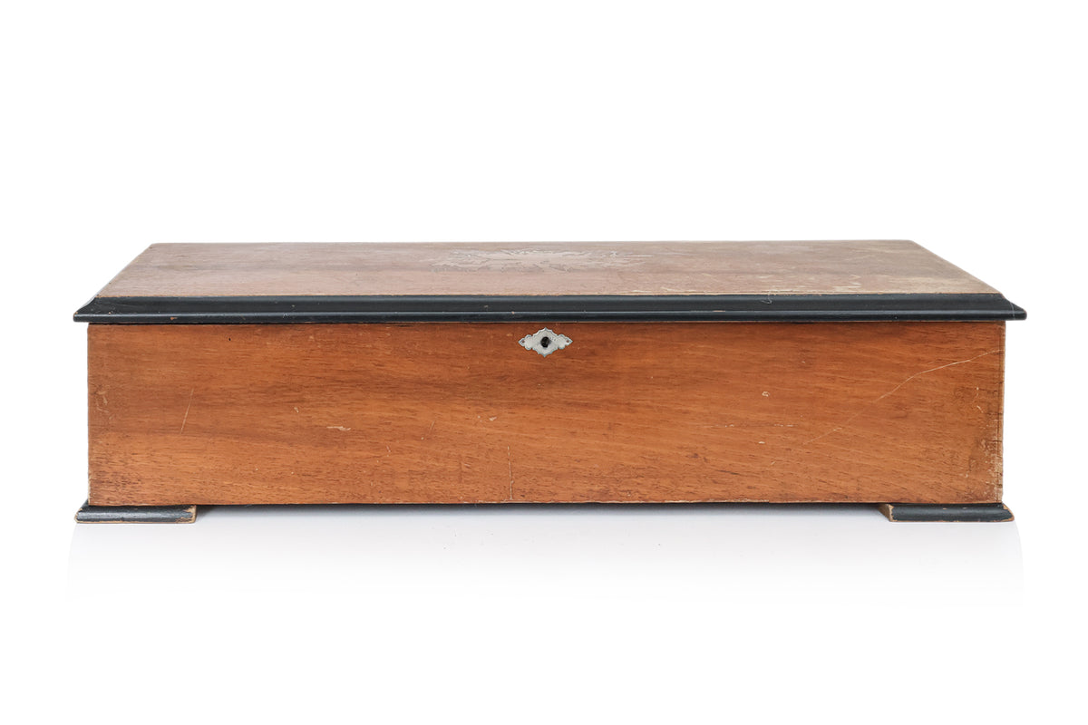 A SWISS CYLINDER MUSIC BOX