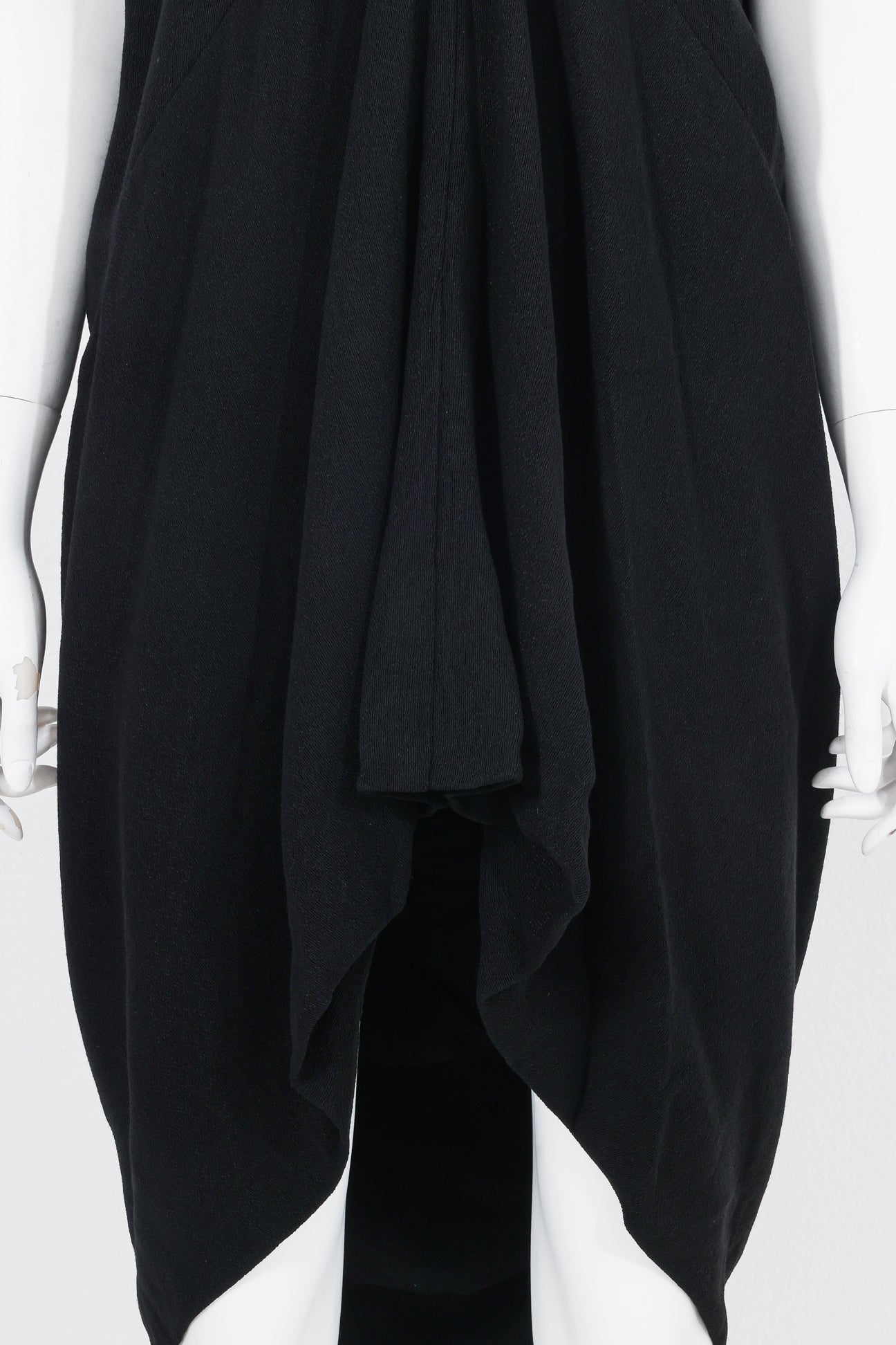 RICK OWENS - 'MOUNTAIN' COLLECTION BLACK SLEEVELESS SHIFT DRESS