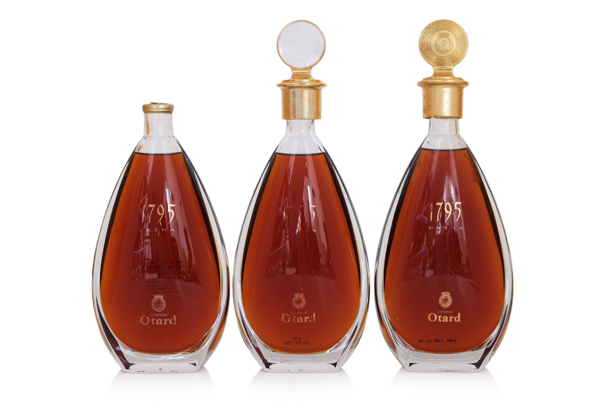 THREE BOTTLES OF OTARD EXTRA 1795 COGNAC (3)