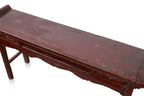 A CHINESE RED LACQUER ALTAR TABLE