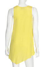 CALVIN KLEIN - A SLEEVELESS YELLOW SILK TOP