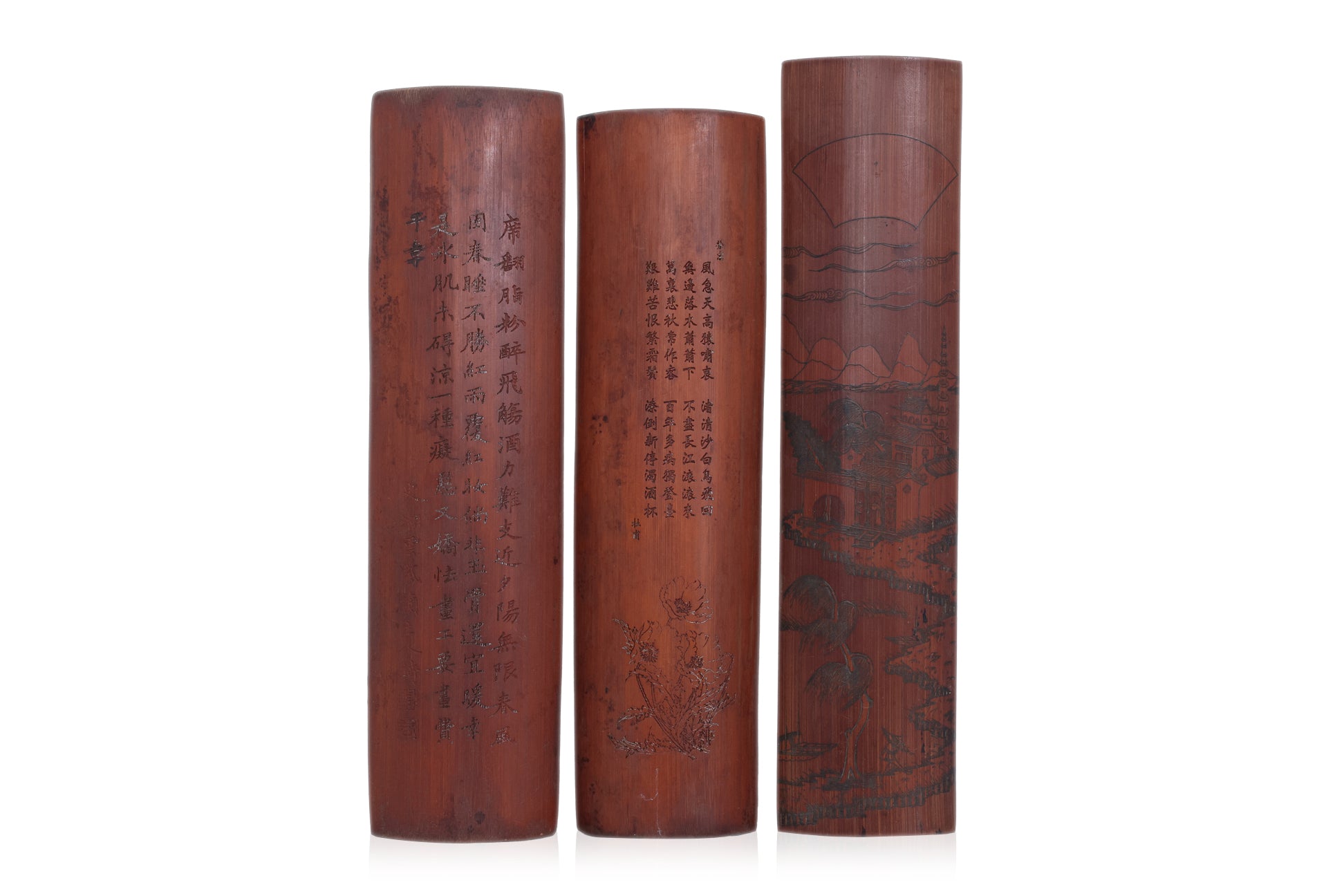 THREE BAMBOO WRIST RESTS