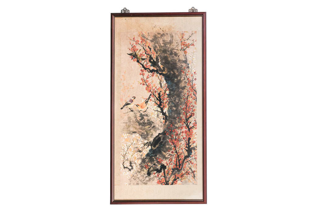 CHINESE SCHOOL (20TH CENTURY) - PLUM BLOSSOM AND BIRDS