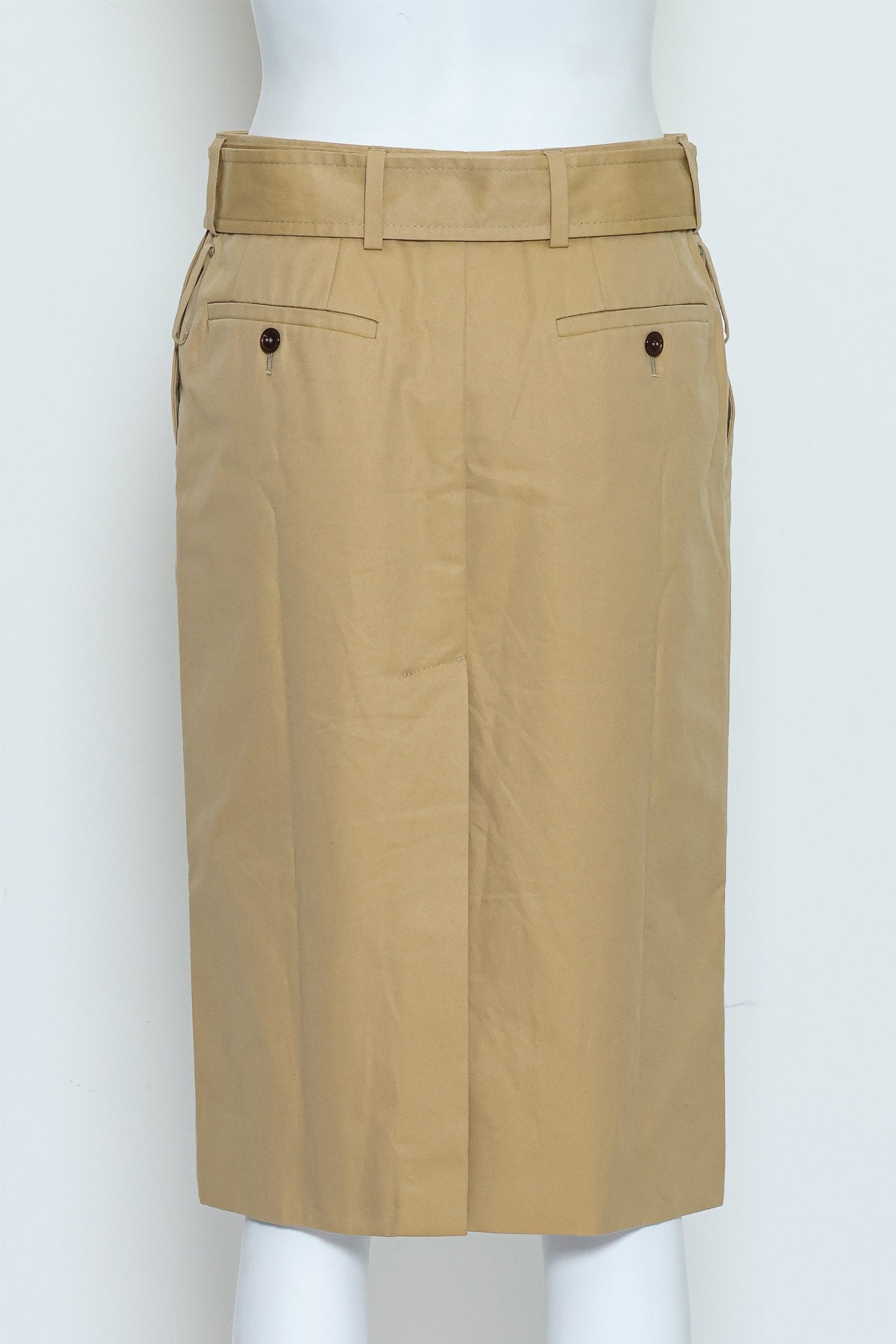 PRADA MILANO - A TAN BELTED SKIRT