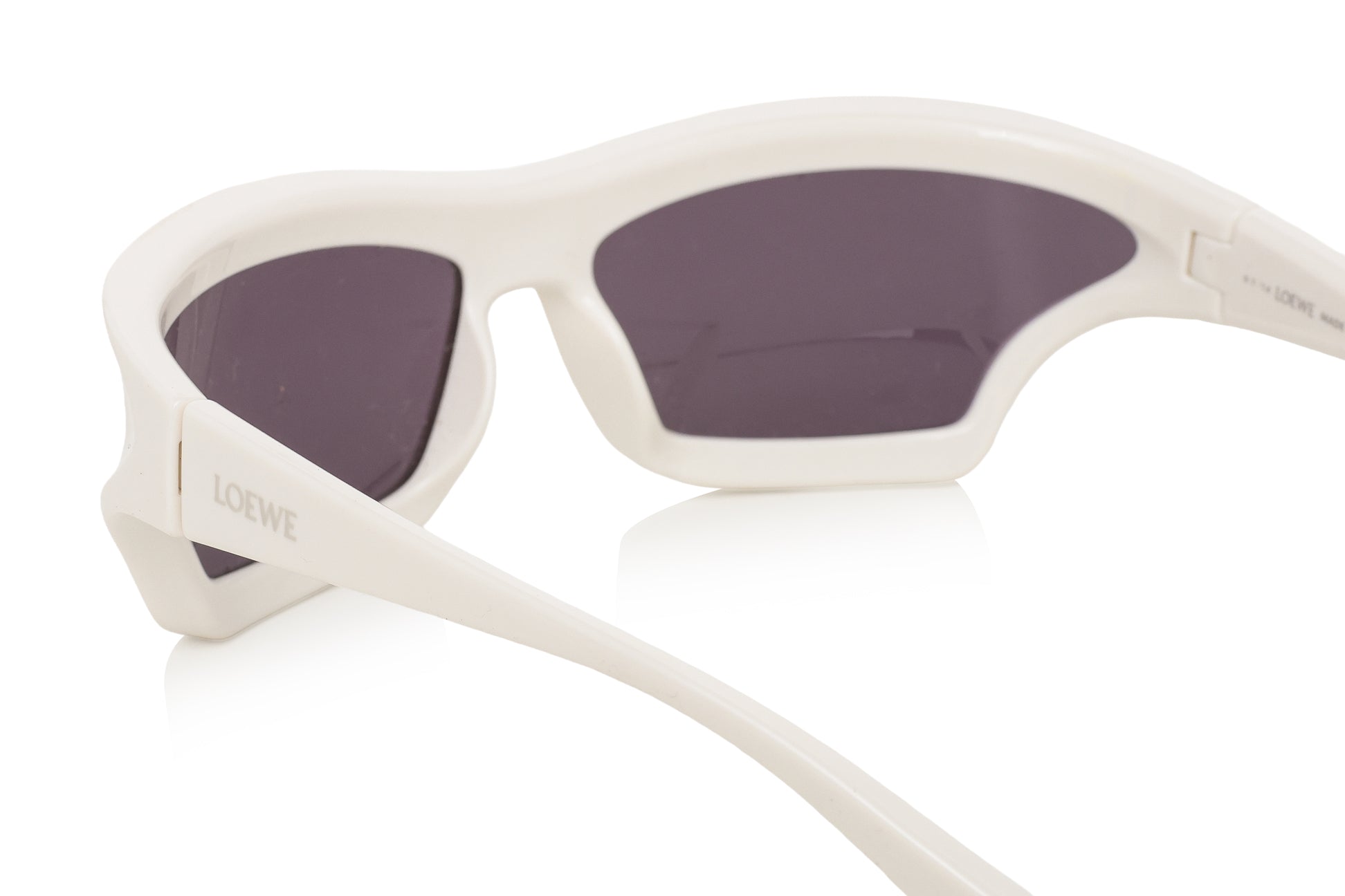 BALENCIAGA & LOEWE - TWO PAIRS OF MIRRORED VISOR SUNGLASSES