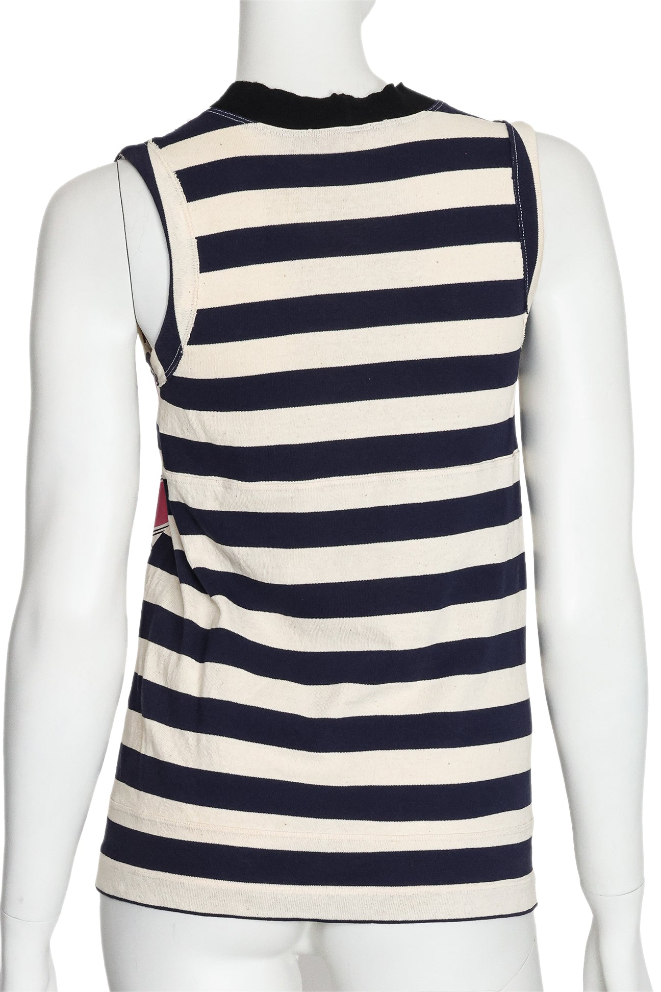 MARNI - A STRIPE AND DOT PRINT SLEEVELESS TOP
