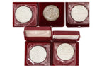 SINGAPORE, $50 SILVER COINS, 1980-1981 (7)