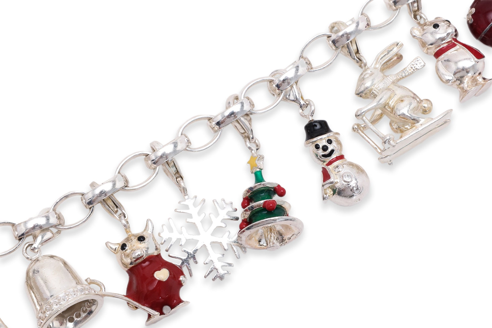 THOMAS SABO - A CHRISTMAS STERLING SILVER CHARM BRACELET