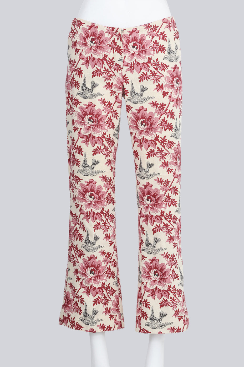 AMEN - COTTON PINK AND WHITE CHINTZ TROUSERS