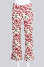 AMEN - COTTON PINK AND WHITE CHINTZ TROUSERS