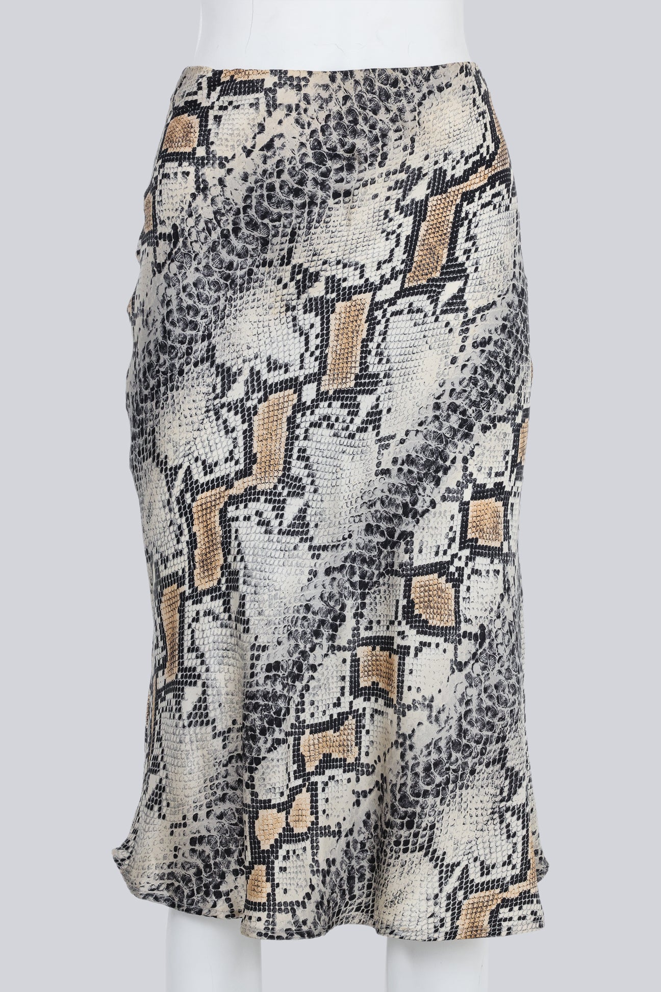 ROBERTO CAVALLI - A SNAKESKIN MIDI SKIRT