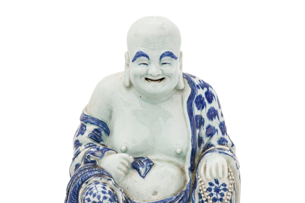 A LARGE PORCELAIN FIGURE OF BUDAI