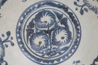TWO LARGE BLUE AND WHITE SWATOW DISHES