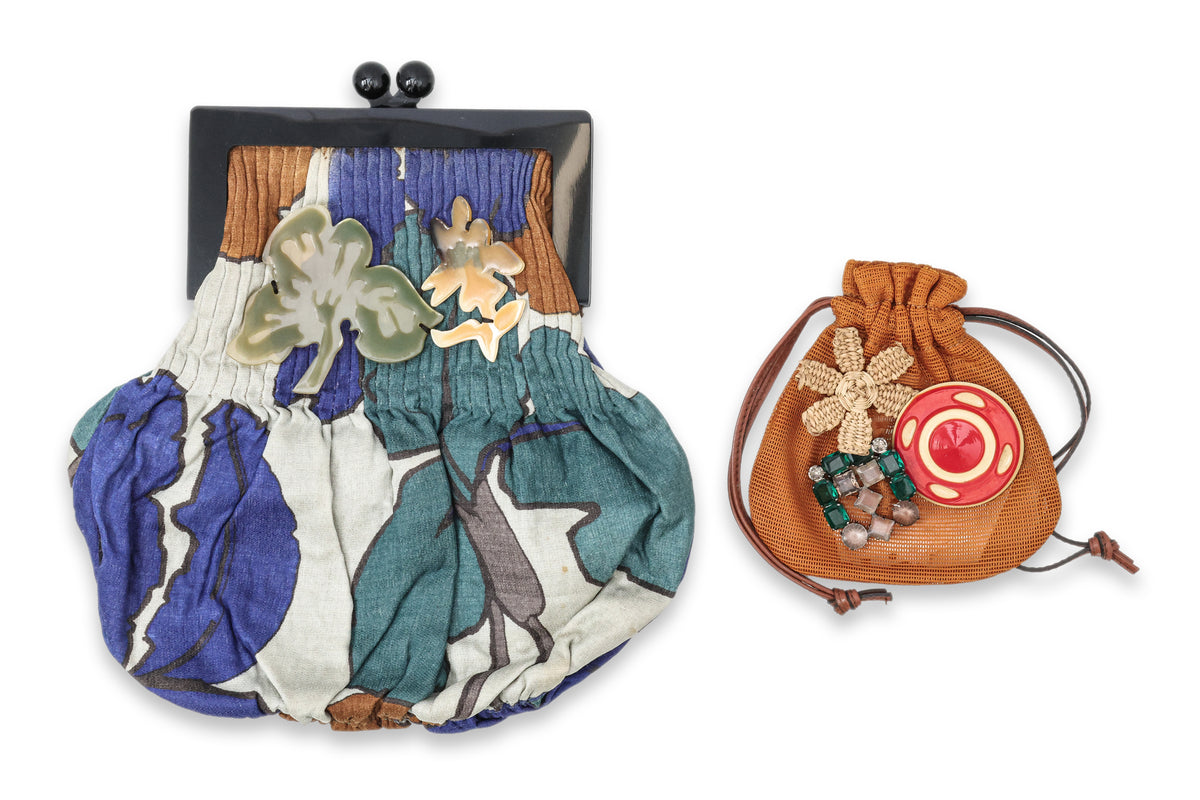MARNI - ONE LARGE CLUTCH AND ONE SMALL POUCH