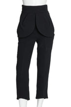 BALENCIAGA - A PAIR OF BLACK STRUCTURED TROUSERS