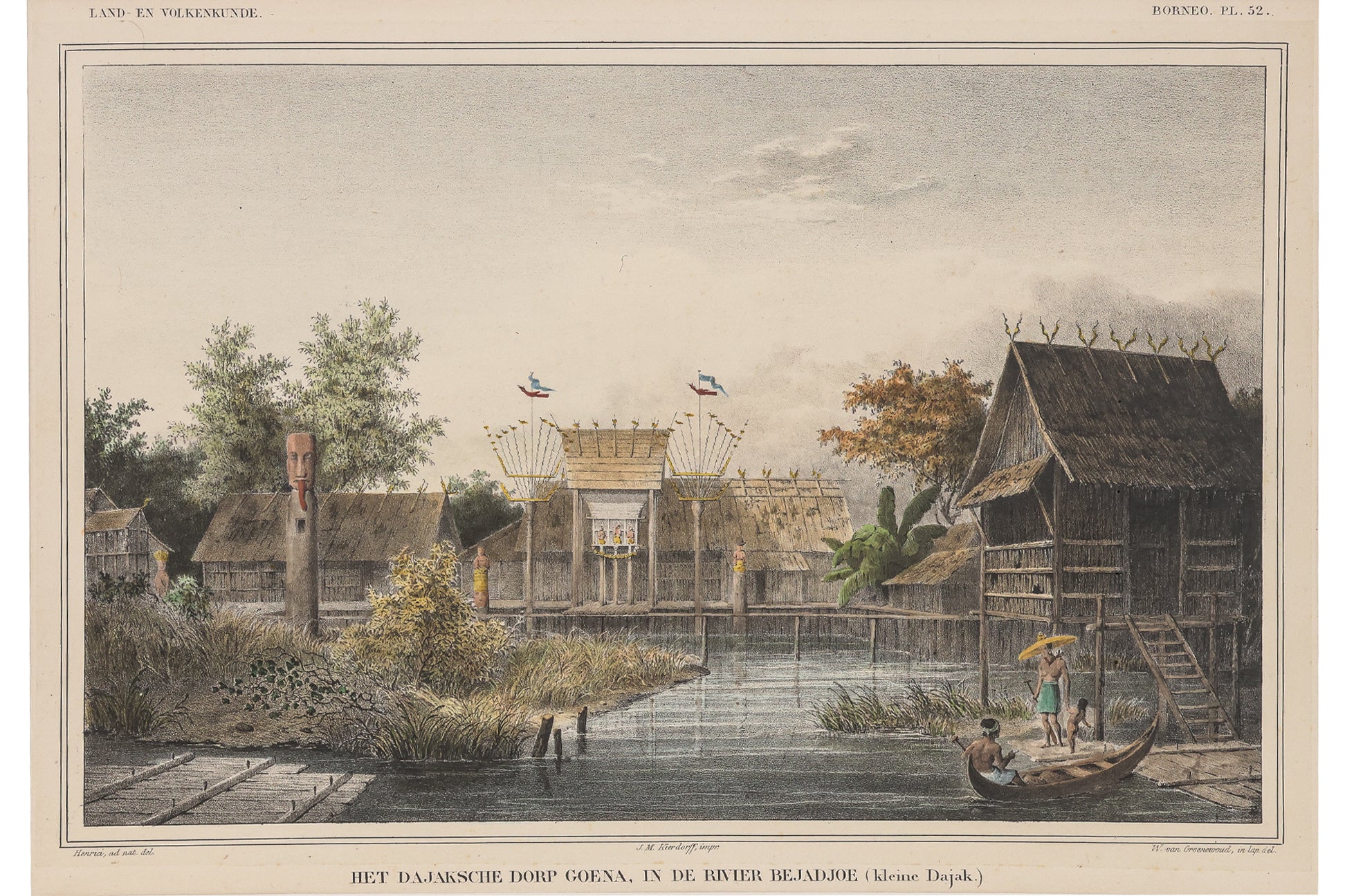 THREE ENGRAVINGS OF BORNEO, WILLEM JOHANNES GORDON, 1839-47