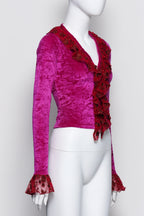 INVEST IN THE ORIGINAL VOYAGE - A FUSCHIA VELVET SWEATER