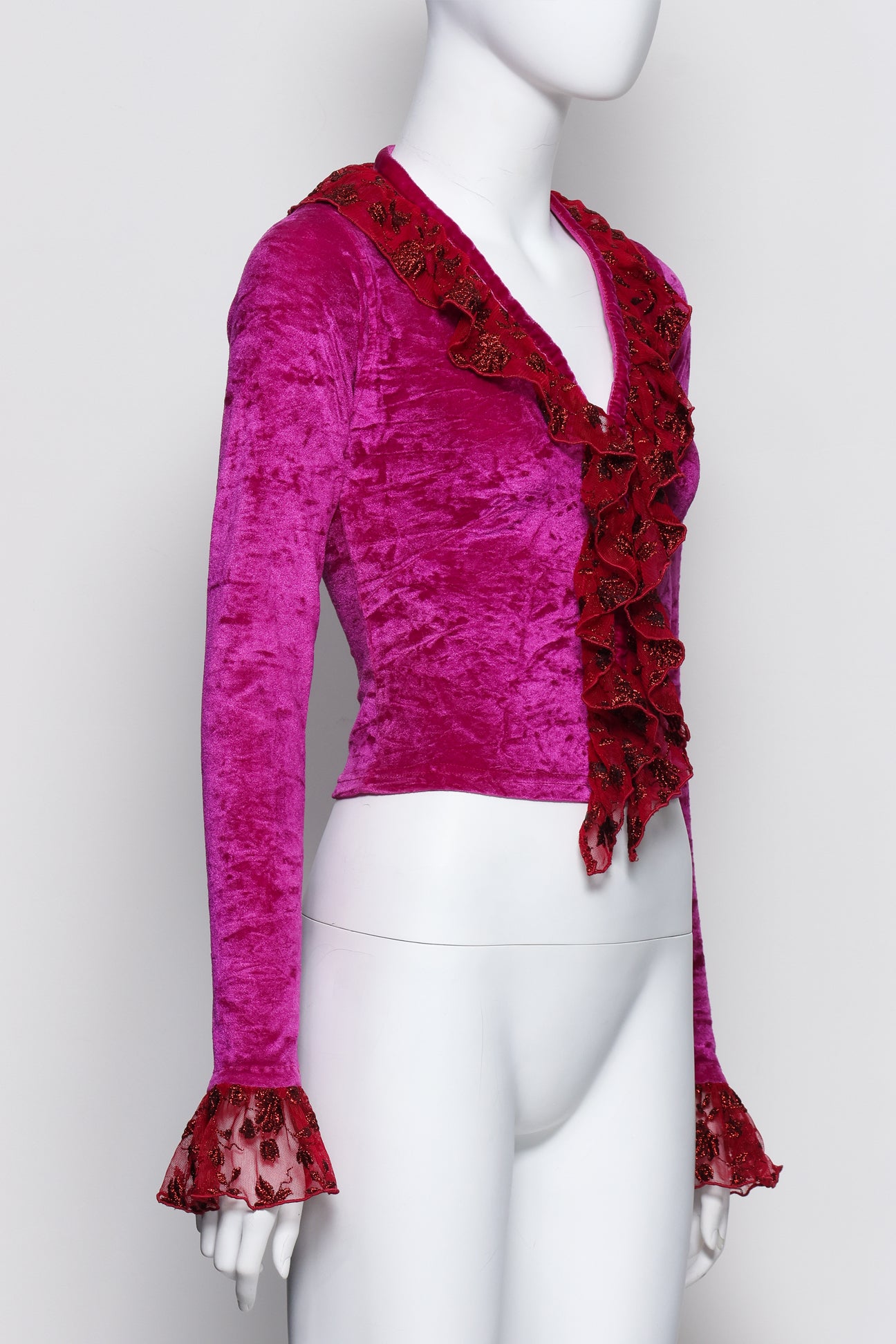 INVEST IN THE ORIGINAL VOYAGE - A FUSCHIA VELVET SWEATER