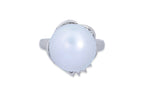 A SOUTH SEA CULTURED PEARL AND DIAMOND RING