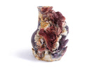 A SHOUSHAN STONE VASE WITH BIRDS AND PEONIES