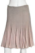 EMPORIO ARMANI - A BEIGE AND TAUPE PLEATED SKIRT