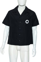 CRAIG GREEN - A BLACK SHORT SLEEVE COTTON SHIRT