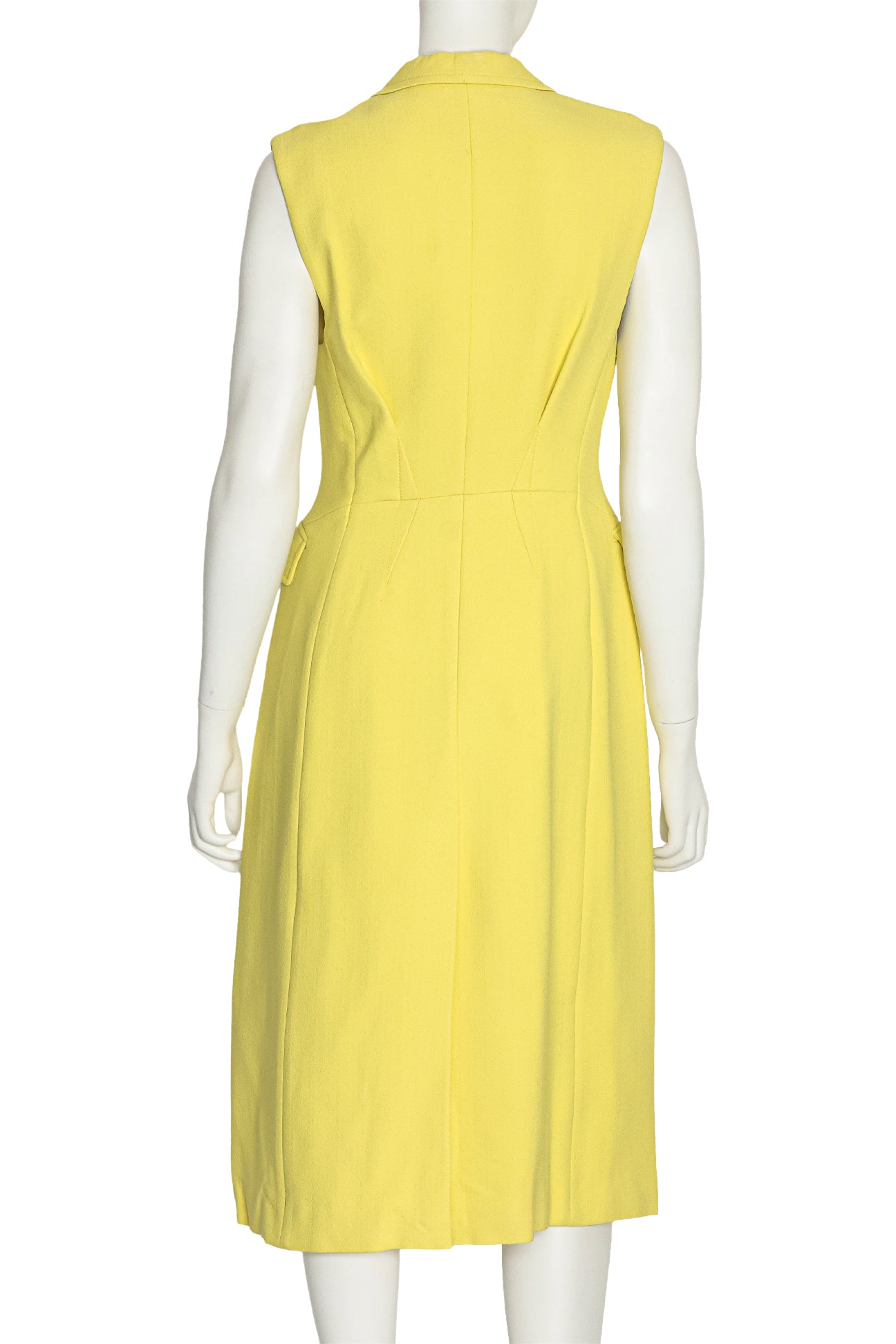 3.1 PHILLIP LIM - A 'CITRINE' YELLOW LONG VEST WITH SCULPTED WAIST