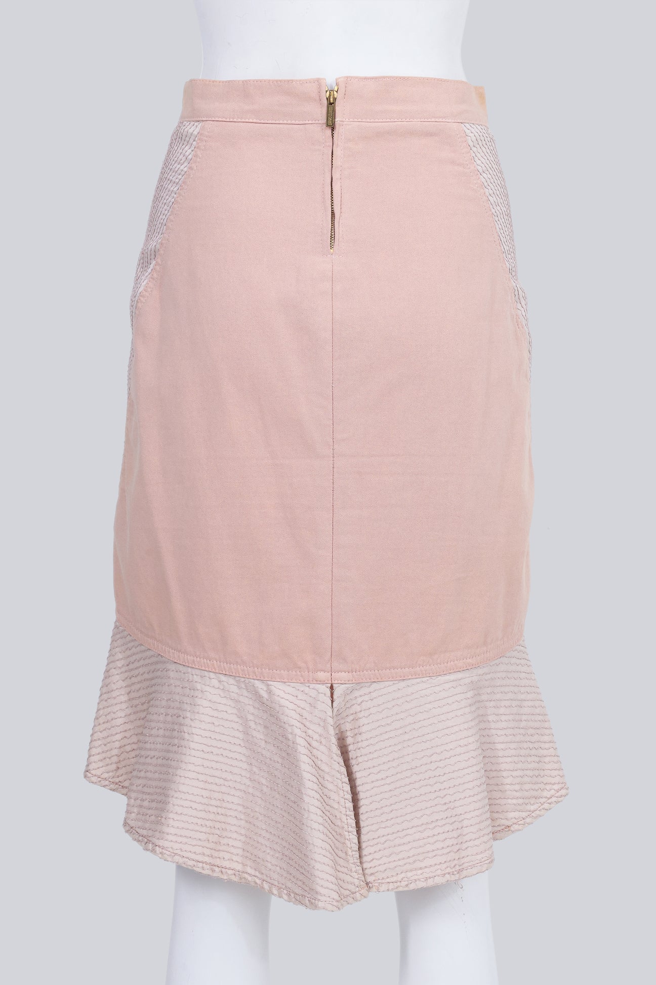 ROBERTO CAVALLI - A PALE PEACH MULTI-PANELED SKIRT