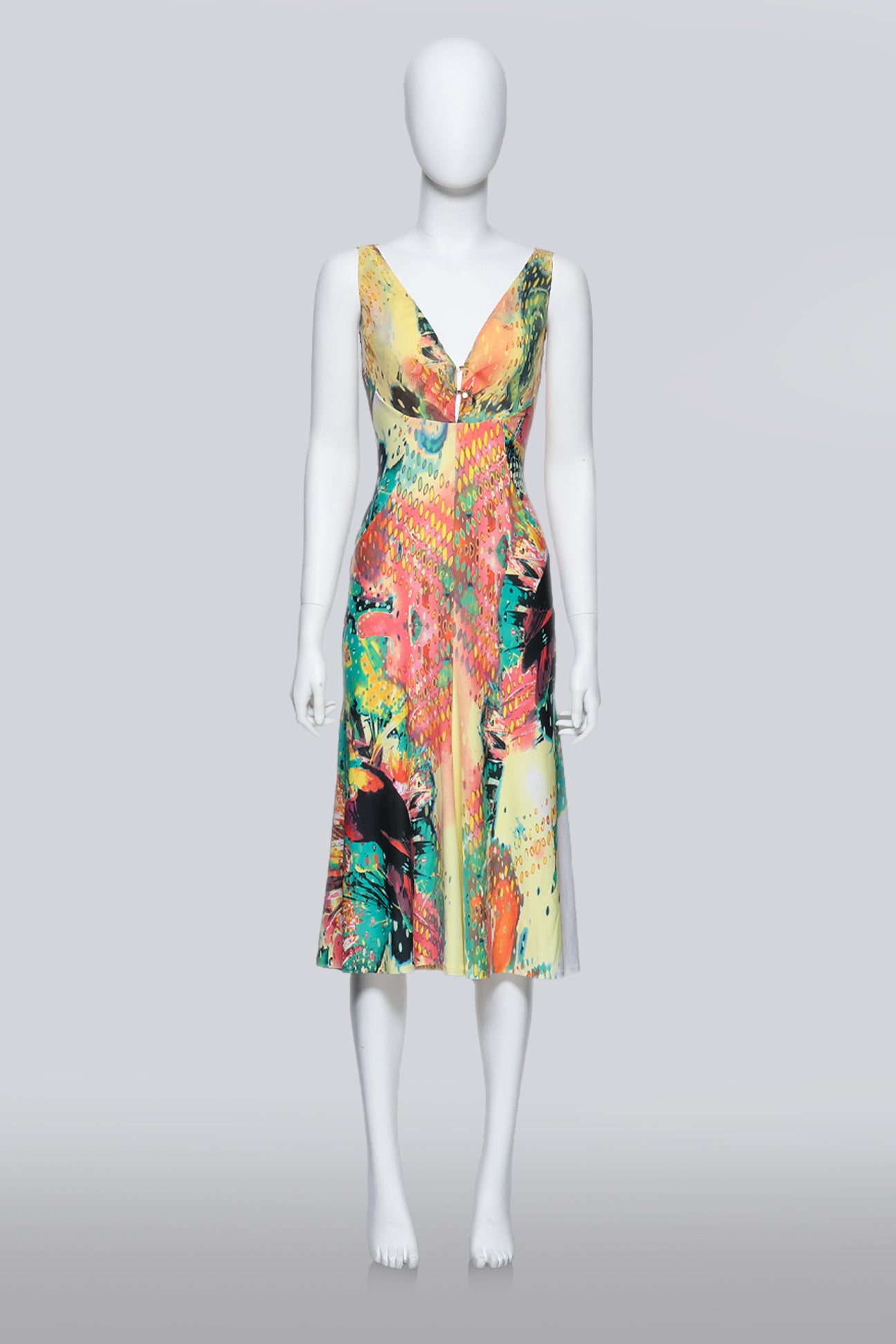 ROBERTO CAVALLI - A TROPICAL PRINT DRESS