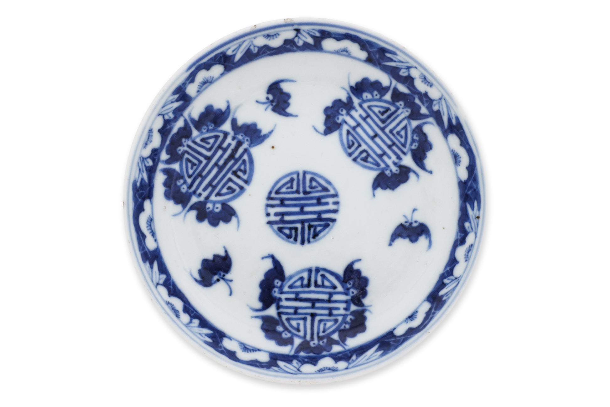 A GROUP OF SIX BLUE AND WHITE PORCELAIN WARES