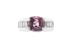 A SPINEL AND DIAMOND RING