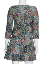 CARVEN - A PAISLEY LONG SLEEVE JACKET AND MINI SKIRT SET