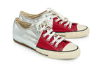 MIHARAYASUHIRO - A PAIR OF RED AND SILVER LOW-TOP TRAINERS