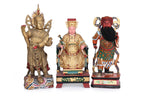 A GROUP OF THREE LARGE POLYCHROME ALTAR FIGURES