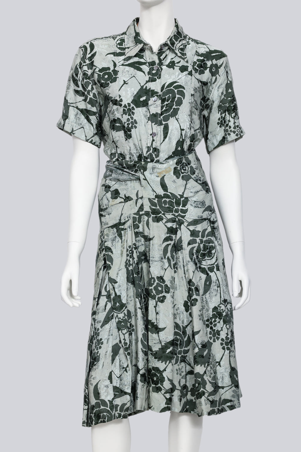 DRIES VAN NOTEN - A GREEN FLORA PRINT ENSEMBLE