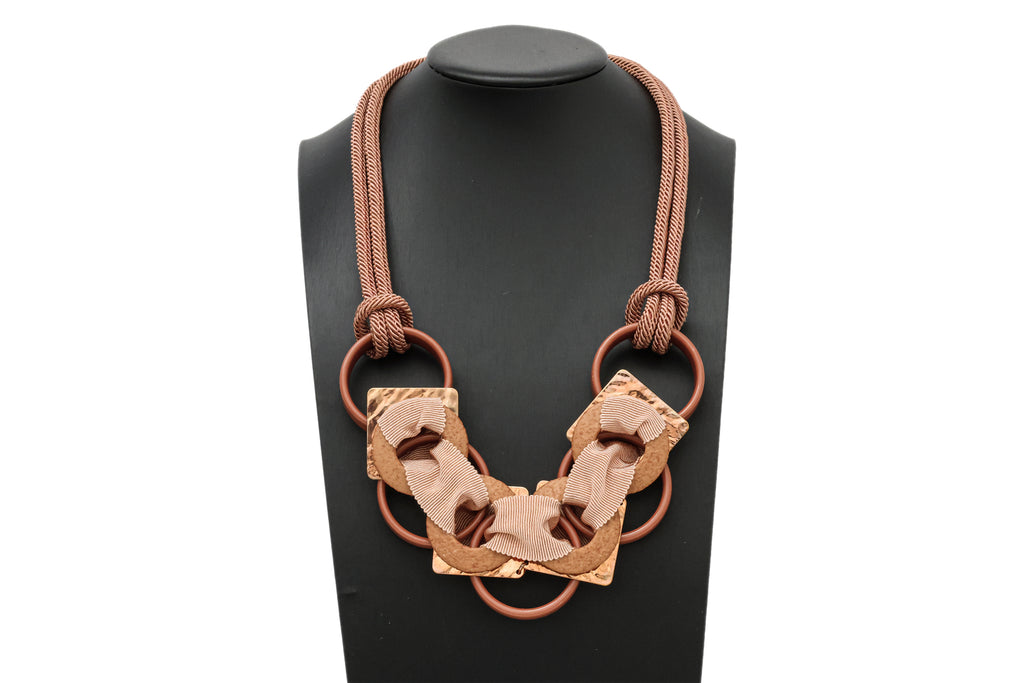 EMPORIO ARMANI - A ROSE GOLD-TONED STATEMENT NECKLACE