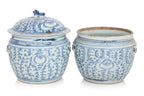 A LARGE GROUP OF 'SWEET PEA' BLUE AND WHITE PORCELAIN ITEMS