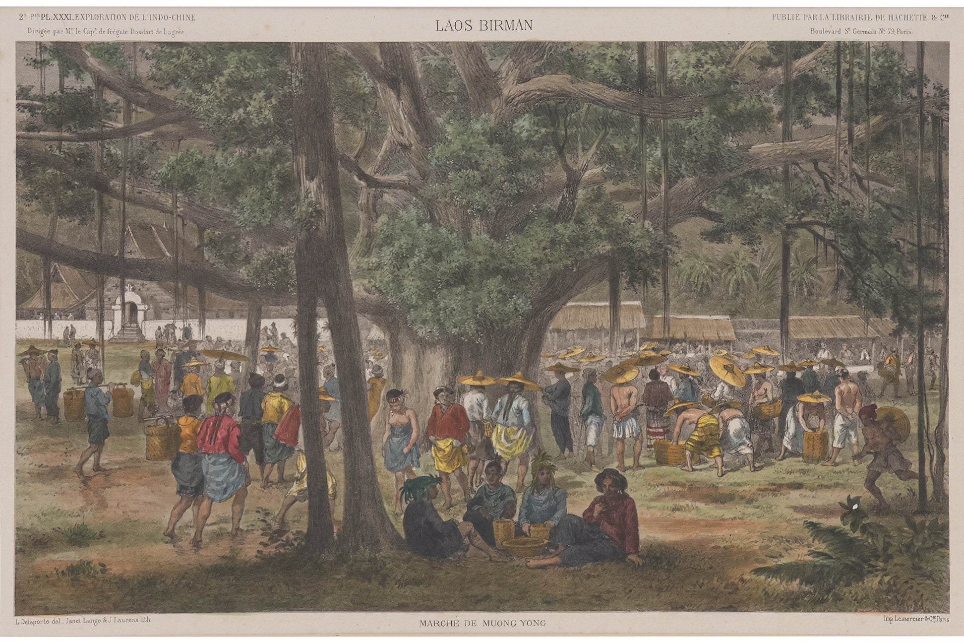 A GROUP OF FIVE VIEWS OF INDOCHINA, LOUIS DELAPORTE, 1873