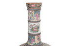 A VERY LARGE PAIR OF FAMILLE ROSE MANDARIN PORCELAIN VASES