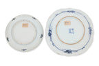 A GROUP OF THREE BLUE AND WHITE PORCELAIN DISHES