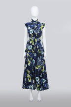 ERDEM - A SILK "MAHA" TOP AND "HARLEY" SKIRT SET