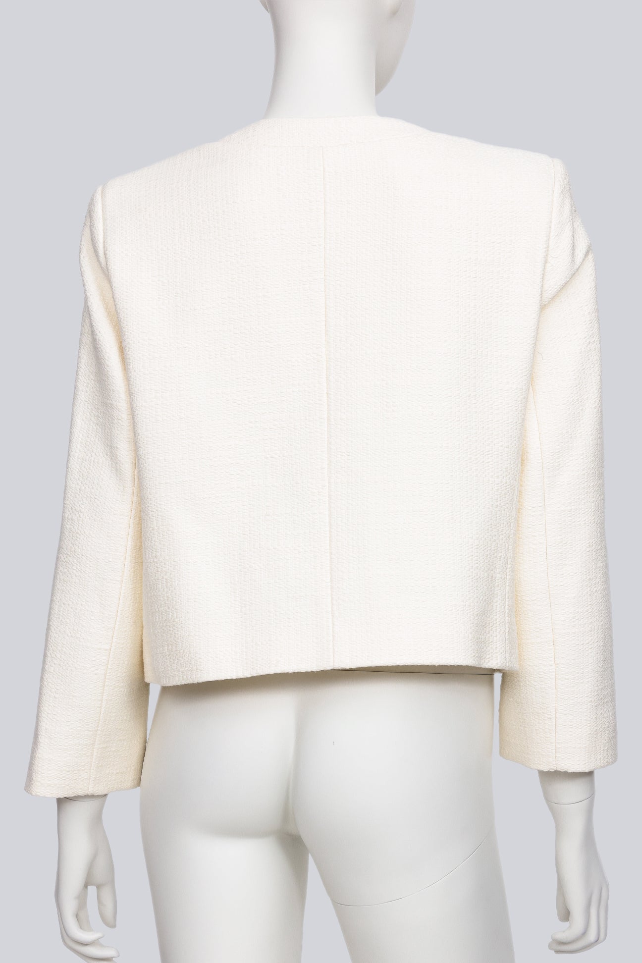 FRAME - A CREAM TEXTURED COTTON-BLEND JACKET