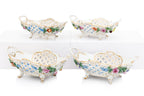 A GROUP OF FOUR DRESDEN PORCELAIN BASKETS