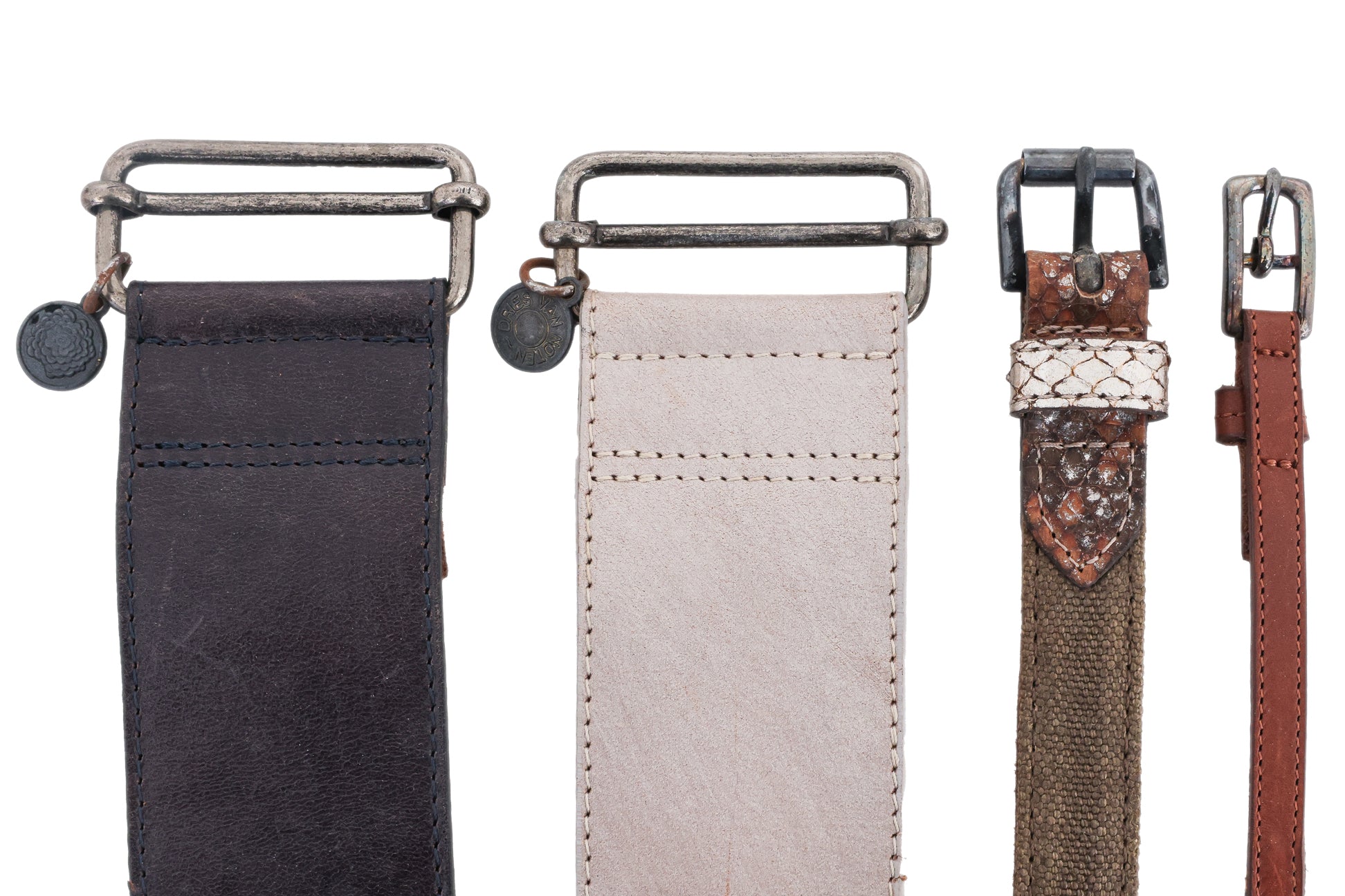 DRIES VAN NOTEN - FOUR LEATHER BELTS