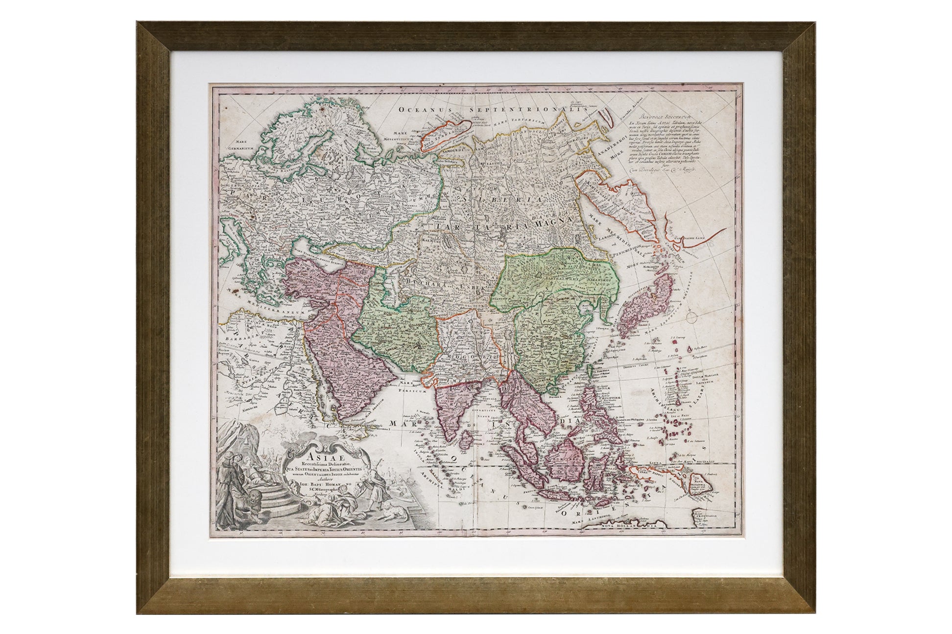 A 1720 GERMAN MAP OF ASIA